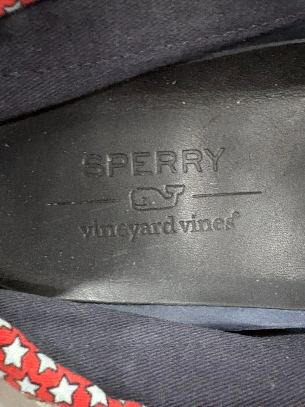 Sperry Vineyard Vines 11 Americana Authentic Flag Whale Original 2Eye Boat Shoes